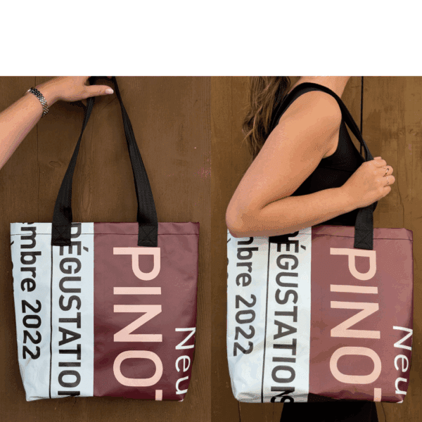 Sac cabas en bâche recyclée - Pinot Noir