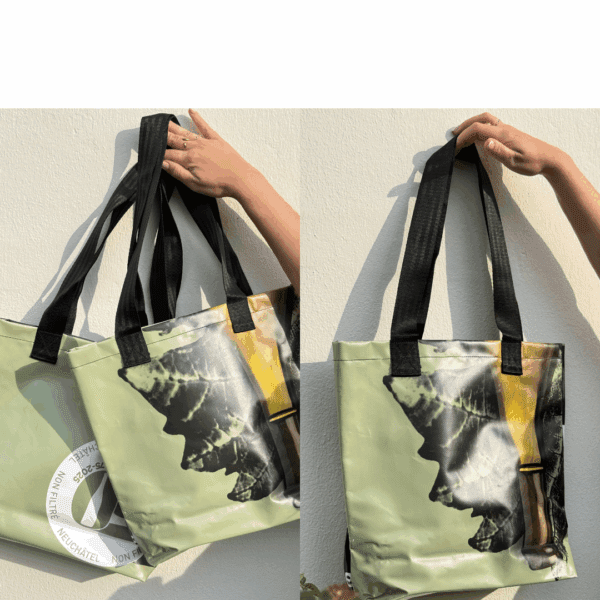 Sac cabas en bâche recyclée - Non Filtré