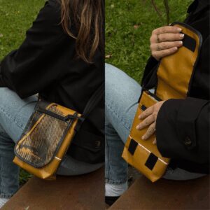 Sacoche Zip en bâche recyclée - Produits du terroir