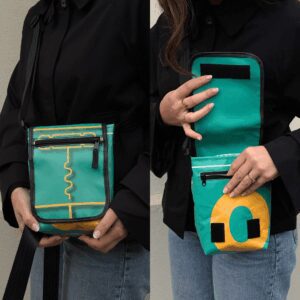 Sacoche Zip en bâche recyclée - Caves Ouvertes 2025