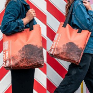 Sac cabas en bâche recyclée - Œil de Perdrix