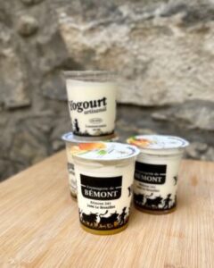 yogourt pêche bi-couche